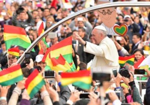 El papa Francisco llega a Santa Cruz (Bolivia). Jorge Abrego EFE